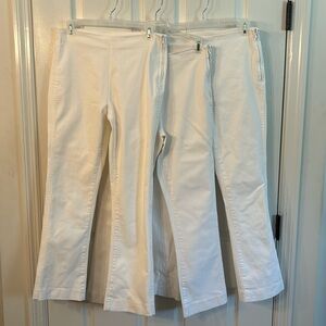 Choice of Three - White Lilly Pulitzer Side-Zip, High Rise Bootcut Jeans - Sz 6